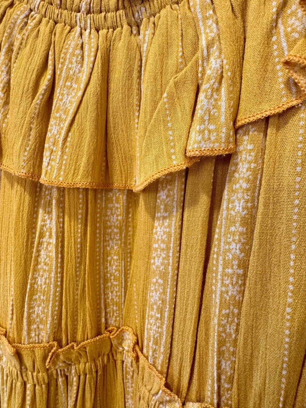 Pinch Mustard Yellow Ruffled Dress Top - Picture 5 of 5
